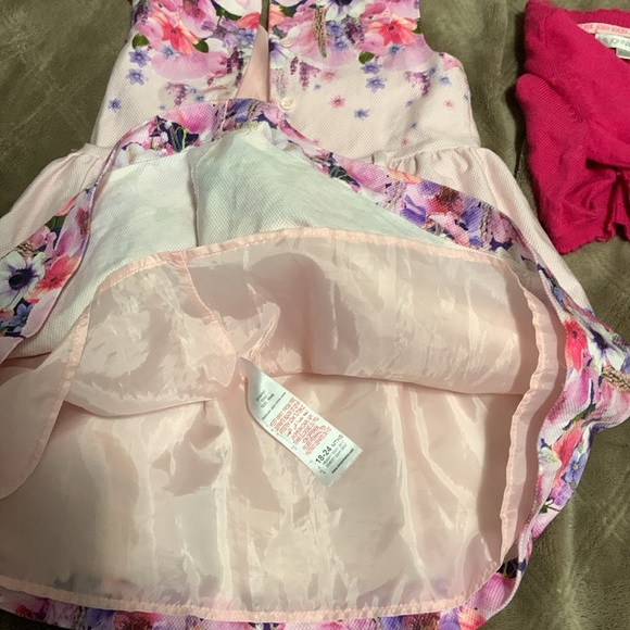 Pink cardigan and dress 18-24 months with belt - Picture 6 of 8